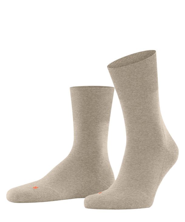 FALKE Run unisex sokken - beige (pebble mel.) - Maat: 44-45