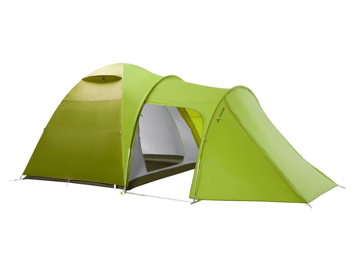 VAUDE Campo Casa XT 5P Tent - chute green - 8,283 kg -   - 3 ingangen - 1 ruime vestibule met stahoogte