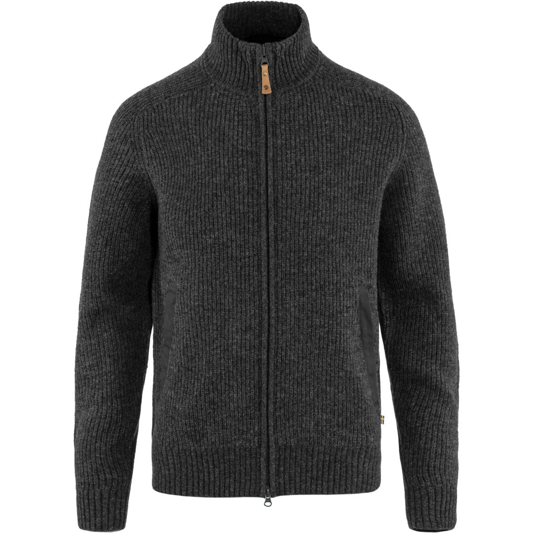 Fjallraven Övik Zip Cardigan Knit Vest Heren Dark Grey XL