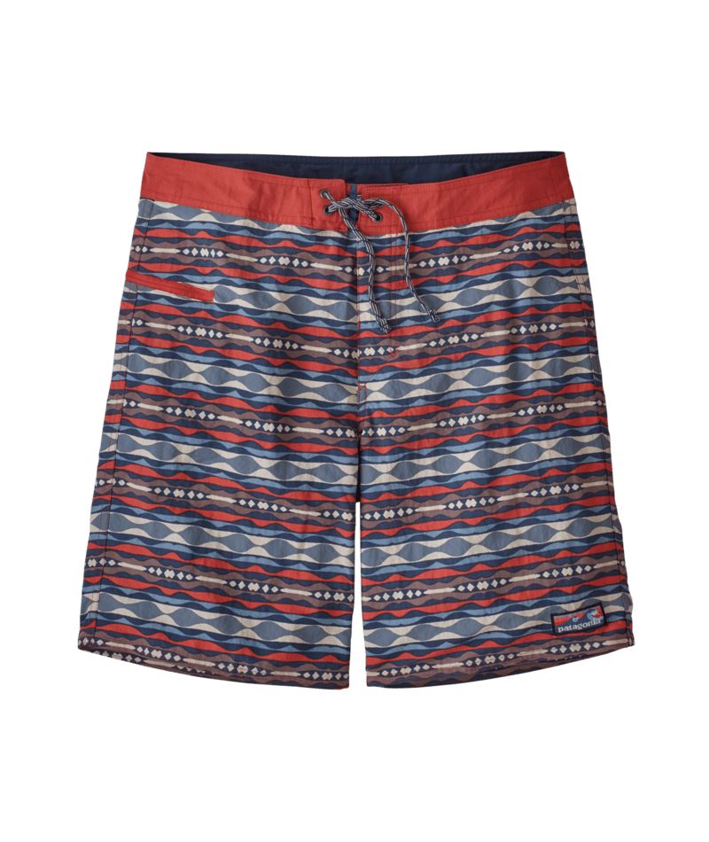 Patagonia Wavefarer Boardshorts 19 Inch Zwembroek Heren Shorts Coast Highway Multi: Sumac Red 36