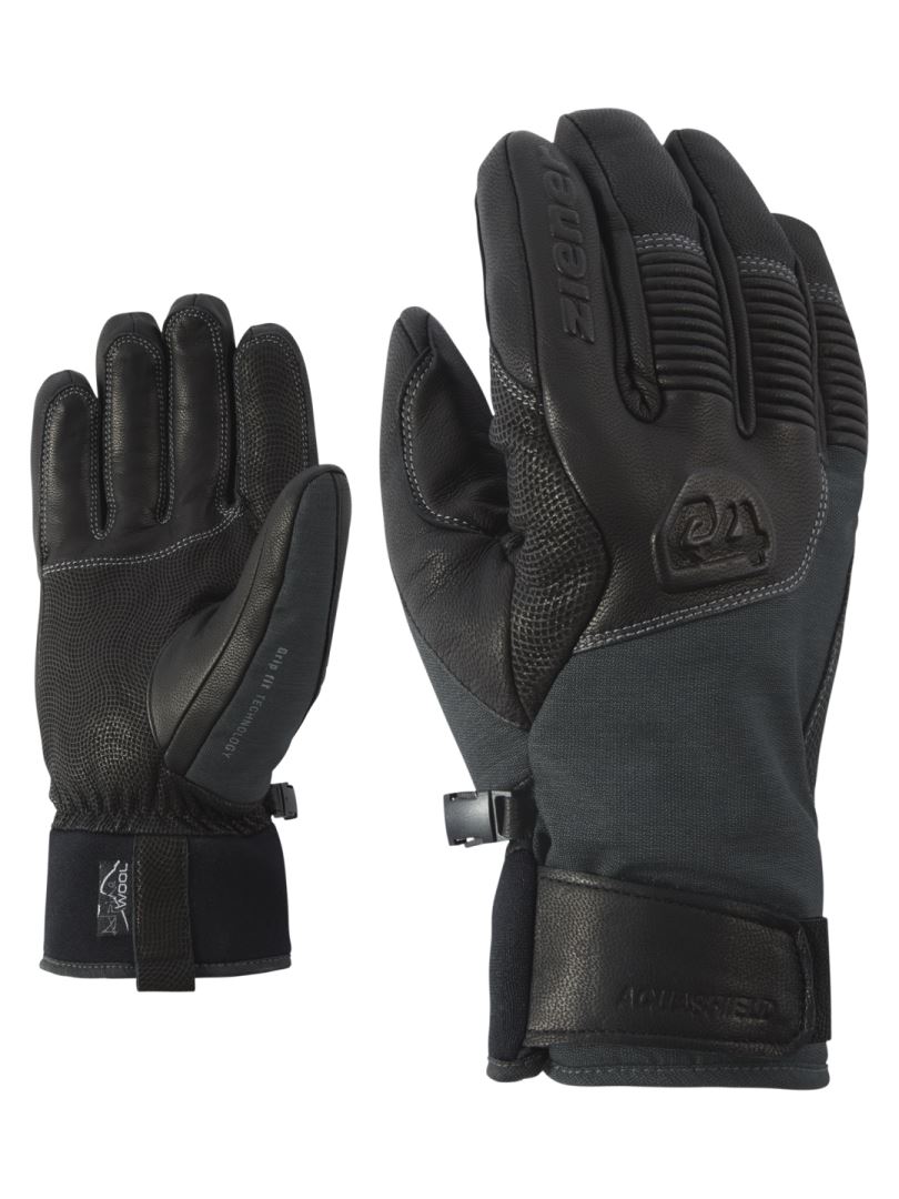 Ziener Ganzenberg AS(R) Glove Ski - Wintersporthandschoen Voor Heren - Zwart/Grijs - 11