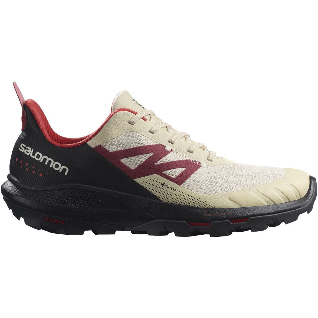 Salomon Outpulse Gore-Tex Heren Lage Wandelschoen Bleached Sand/Black/Poppy Red 10